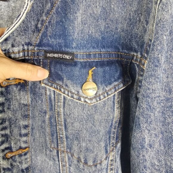 Members Only X Nickelodeon Denim Jacket Sz M Rugrats SpongeBob Grunge Y2K Casual - Picture 13 of 14